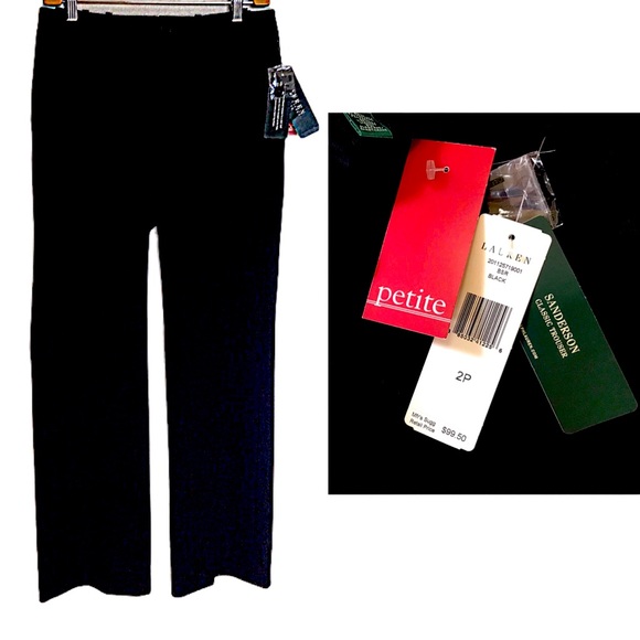 Lauren Ralph Lauren Pants - Lauren Ralph Lauren Petite Pants Black Sanderson Trouser Size 2P New With Tags